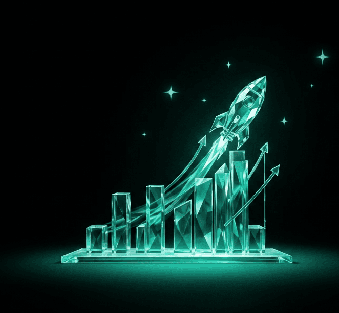 Teal illuminated market growth visual for strategic referral partnerships